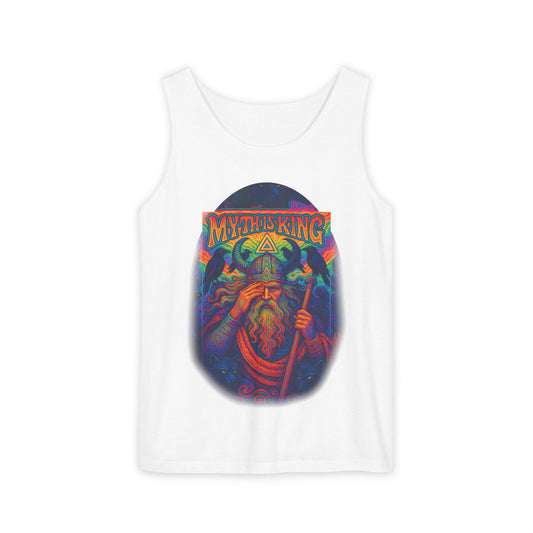 Mythical King Tank Top | Unisex Garment-Dyed Tee, Summer Casual Wear, Festival Outfit, Unique Gift, Stay Mythical Apparel