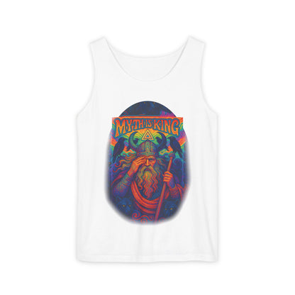 Mythical King Tank Top | Unisex Garment-Dyed Tee, Summer Casual Wear, Festival Outfit, Unique Gift, Stay Mythical Apparel