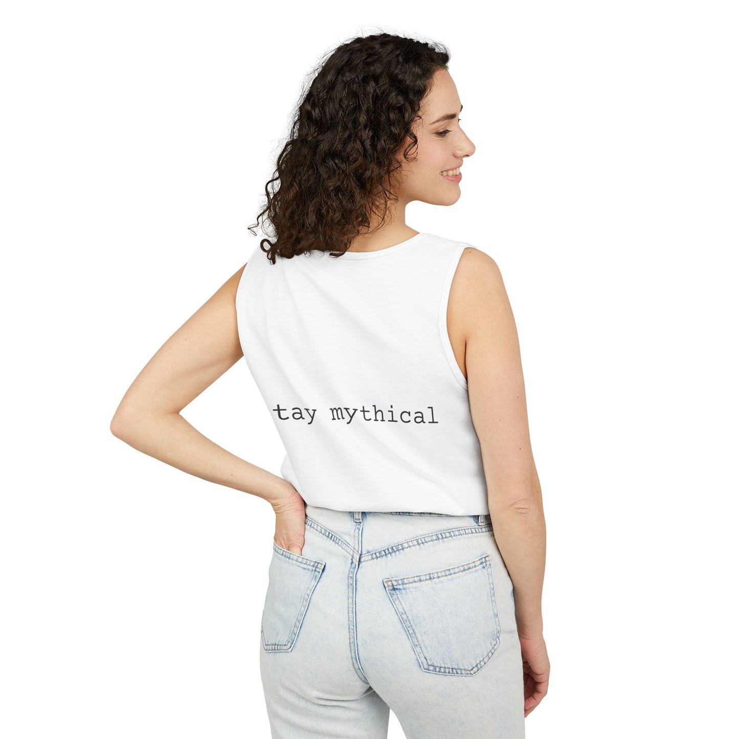 Retro Myth Is King Tank Top, Unisex Summer Shirt, Boho Clothing, Gift for Myth Lovers, Festival Apparel, Casual Wear, Beach Outing