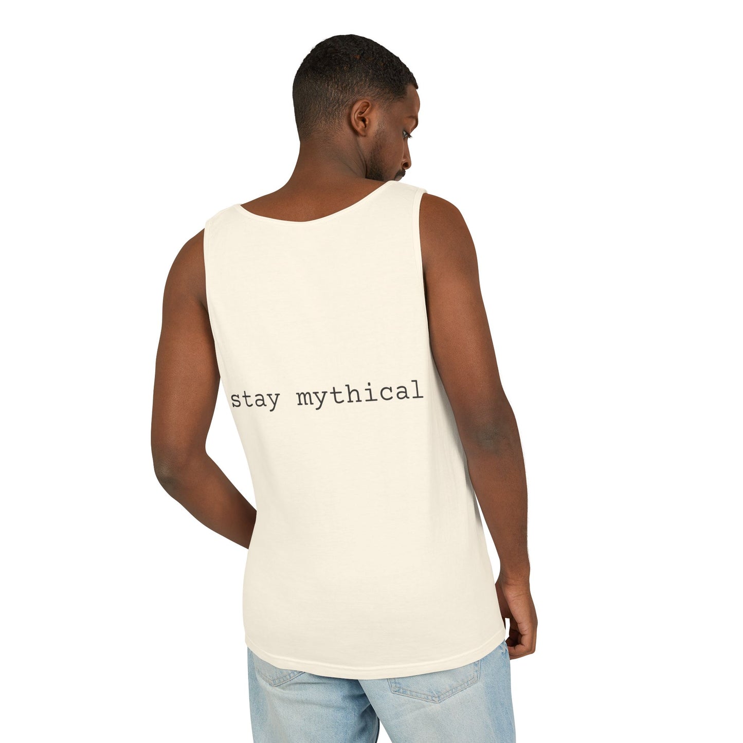 Retro Myth Is King Tank Top, Unisex Summer Shirt, Boho Clothing, Gift for Myth Lovers, Festival Apparel, Casual Wear, Beach Outing