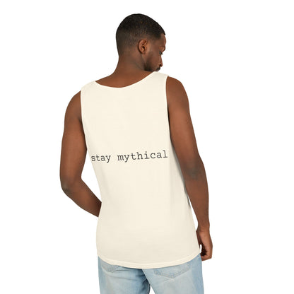 Retro Myth Is King Tank Top, Unisex Summer Shirt, Boho Clothing, Gift for Myth Lovers, Festival Apparel, Casual Wear, Beach Outing